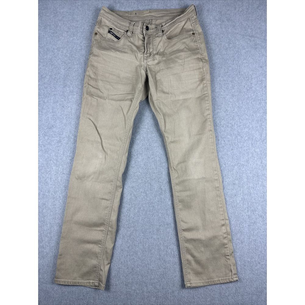 Empyre Jeans Mens‎ 29x31 Beige Denim Straight Flat Khaki Wash Stretch Pants